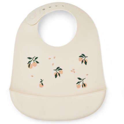 Liewood Tilda Printed Silicone Bib 2-Pack Peach / Sea shell mix