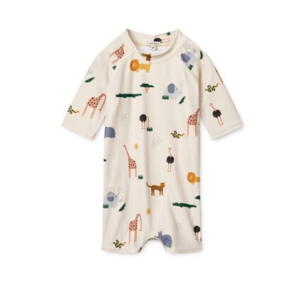 Liewood Thor Baby Swim Jumpsuit Safari sandy mix