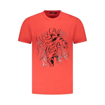 CAVALLI CLASS T-shirt met luipaardprint Rood